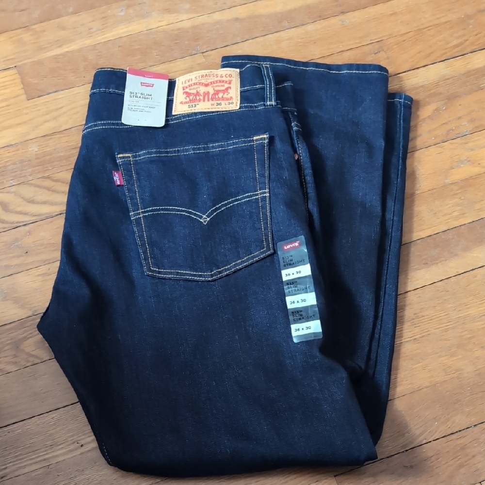 LEVI'S 513 SLIM STRAIGHT FIT MEN'S JEANS SIZE 36W/ 30L